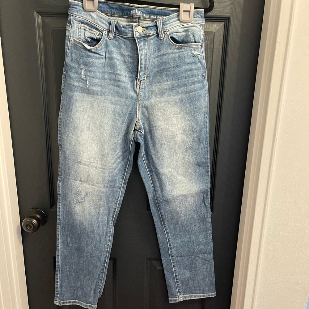 High waisted straight jeans New York & company size 10